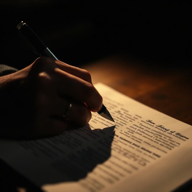 Hand annotating a translation script